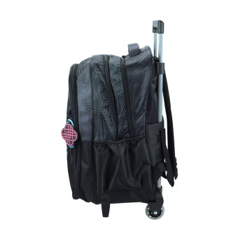 K-pop Demon Hunters Black trolley Σχολική Τσάντα Δημοτικού 46cm