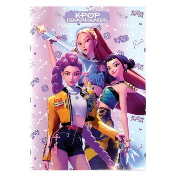 K-pop Demon Hunters Huntrix A4 τετράδιο με γραμμές 50φυλλο K-pop Demon Hunters Huntrix A4 τετράδιο με γραμμές 50φυλλο
