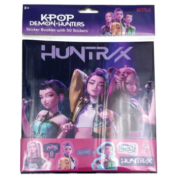 K-pop Demon Hunters Huntrix Sticker album with 50 stickers