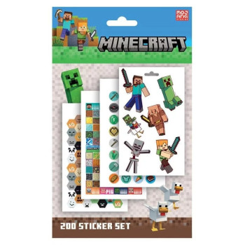 Minecraft Fight Σετ αυτοκόλλητα 200τμχ