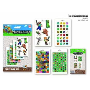 Minecraft Fight Σετ αυτοκόλλητα 200τμχ