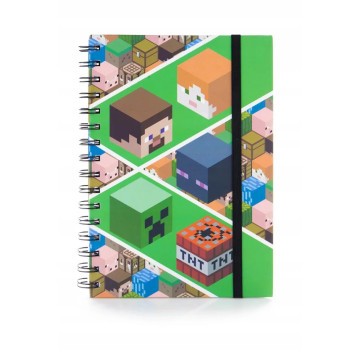 Minecraft Blocks A/5 Spiral Τετράδιο με γραμμές