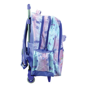 K-pop Demon Hunters Purple trolley Σχολική Τσάντα Δημοτικού 46cm