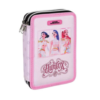 K-pop Demon Hunters Pink Διπλή Κασετίνα Γεμάτη 27τμχ