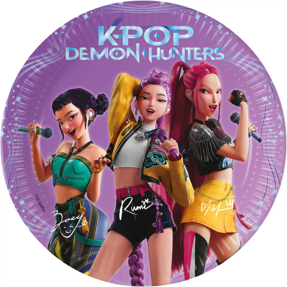 K-pop Demon Hunters Honmoon Χάρτινα Πιάτα για Πάρτυ 8τμχ 20cm FSC K-pop Demon Hunters Honmoon Χάρτινα Πιάτα για Πάρτυ 8τμχ 20cm FSC