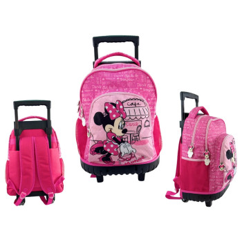 Disney Minnie Paris premium trolley Σχολική Τσάντα Δημοτικού 44cm