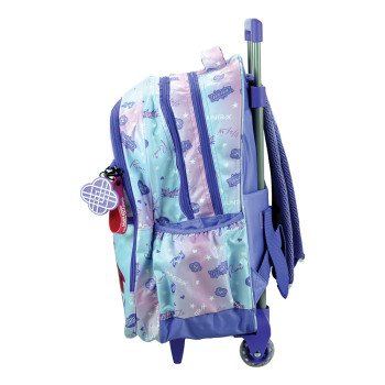 K-pop Demon Hunters Purple trolley Σχολική Τσάντα Δημοτικού 46cm