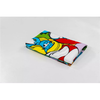 Smurfs Village Life bath towel, beach towel 70x140cm (Fast Dry)