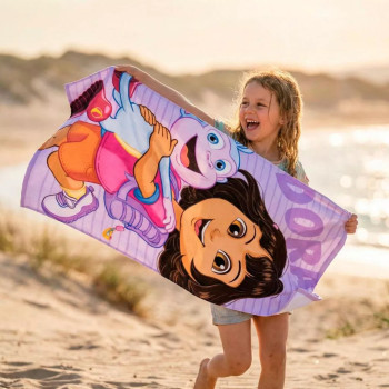 Dora the Explorer Happy bath towel, beach towel 70x140cm (Fast Dry)