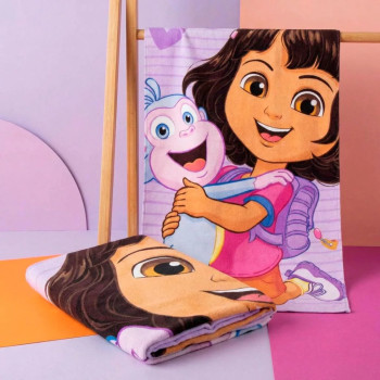Dora the Explorer Happy bath towel, beach towel 70x140cm (Fast Dry)