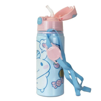 Hello Kitty Cinnamoroll  aluminum straw bottle with hook 600 ml