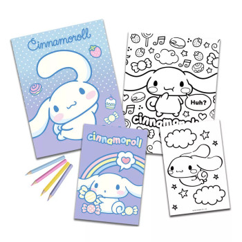 Hello Kitty Cinnamoroll coloring set with stickers