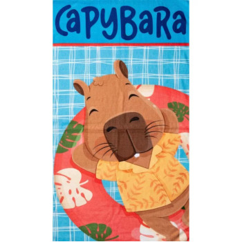 Kapibara Float Fun bath towel, beach towel 70x140cm (Fast Dr Kapibara Float Fun bath towel, beach towel 70x140cm (Fast Dr
