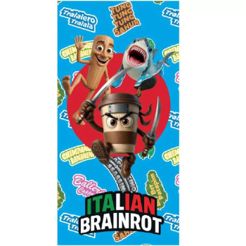 Brainrot Meme Madness bath towel, beach towel 70x140cm (Fast