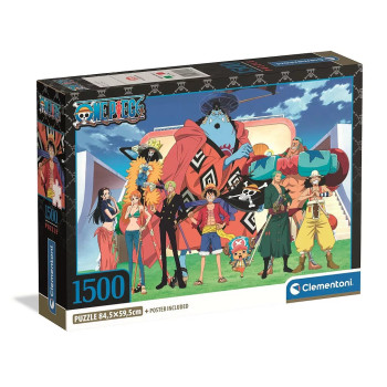 One Piece 1500 piece Compact puzzle Clementoni Straw Hat Cre