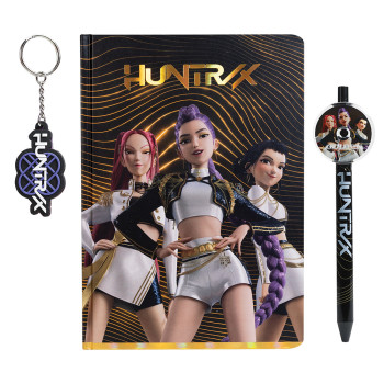 KPop Demon Hunters Golden Σετ Σημειωματάριο με στυλό και μπρελόκ