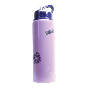 K-POP Demon Hunters Huntrix Flip Top Μπουκάλι Αλουμινένιο με Καλαμάκι 750ml