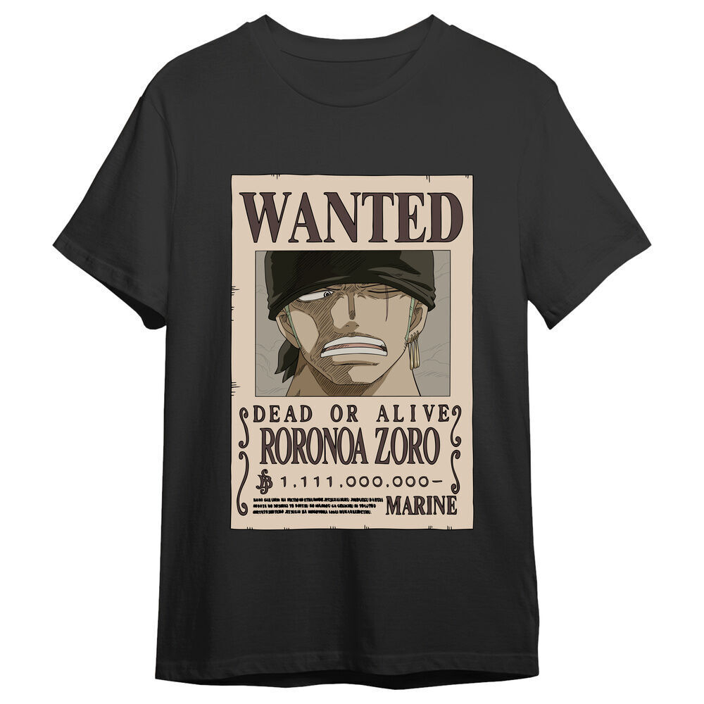 One Piece Roronoa Zoro Wanted t-shirt Ενηλίκων Large