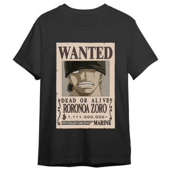 One Piece Roronoa Zoro Wanted t-shirt Ενηλίκων Large