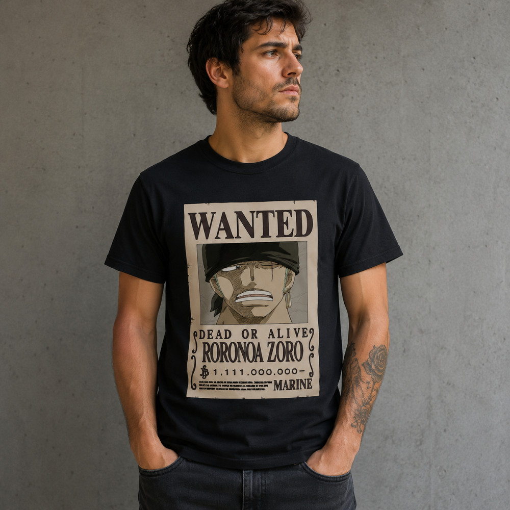 One Piece Roronoa Zoro Wanted t-shirt Ενηλίκων Large