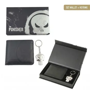 Marvel The Punisher gift set Πορτοφόλι και Μπρελόκ