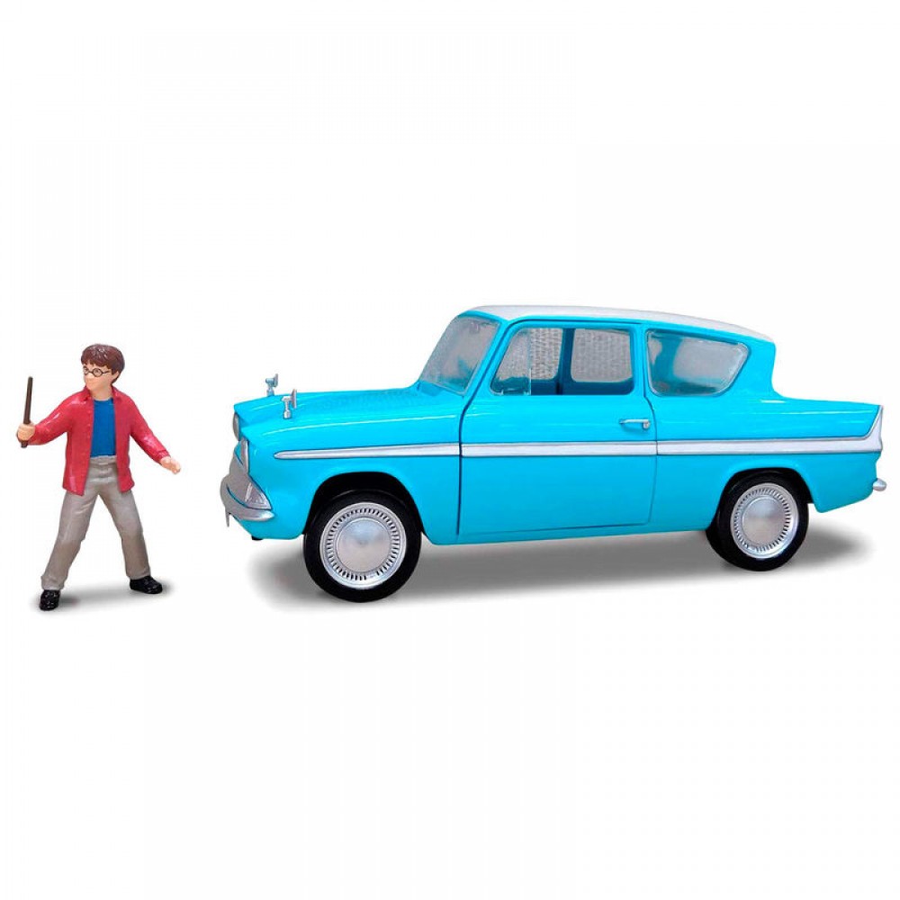 Harry Potter Ford Anglia car + Harry Potter Σετ Φιγούρες