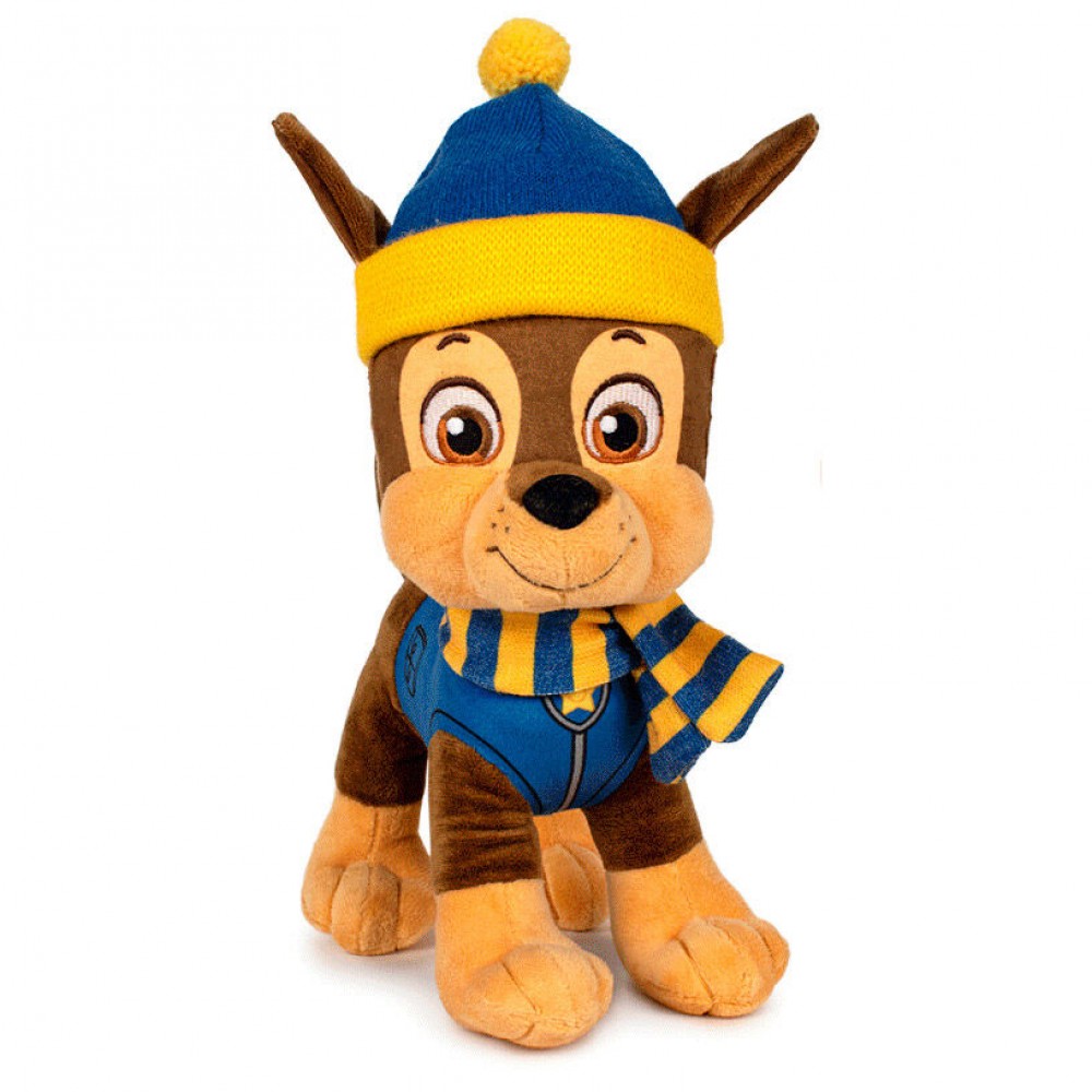 Paw Patrol Chase winter Λούτρινο 27cm