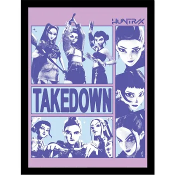 KPop Demon Hunters Takedown Poster Με Κάδρο 30x40cm