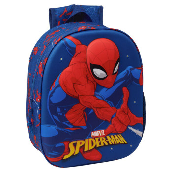 Marvel Spiderman LED 3D backpack Νηπίου 33cm (Με φωτάκια)