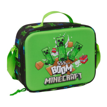 Minecraft 3D thermal lunch bag