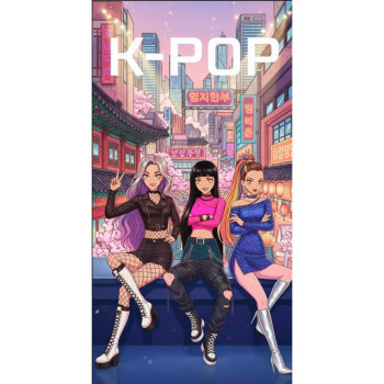 KPop Πετσέτα Παραλίας 70x140cm (Fast Dry)