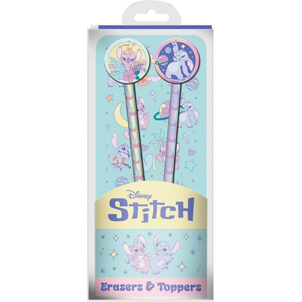 Disney Angel & Stitch Μολύβια με γόμα στην κορυφή
