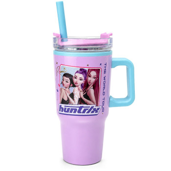 K-POP Demon Hunters Huntrix Θερμός Ποτηρι με καλαμάκι 640ml