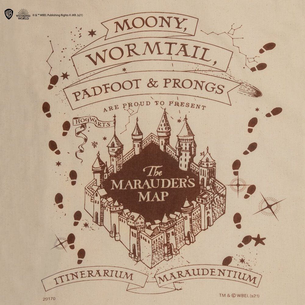 Harry Potter shopping bag Marauder Map