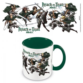 Attack on Titan characters green interior Κούπα 315 ml