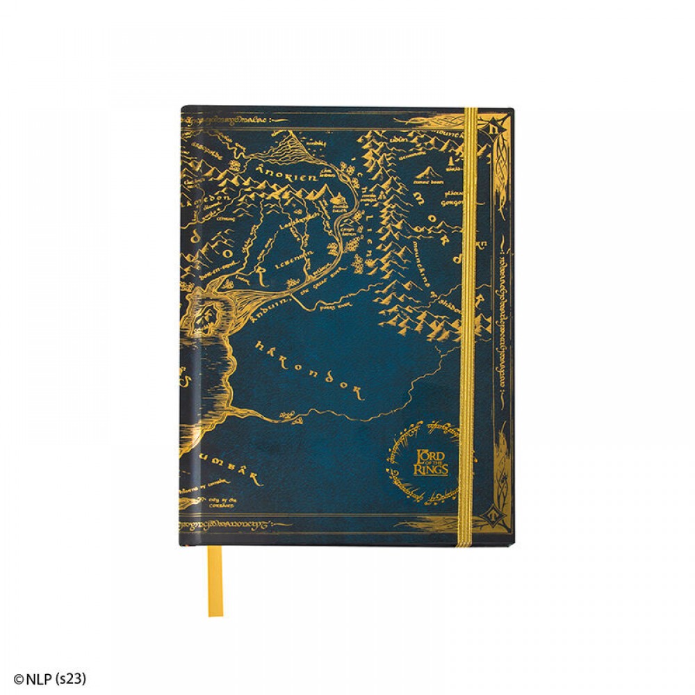 The Lords of the Rings Notebook Map of Middle Earth - A5