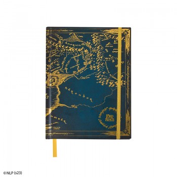 The Lords of the Rings Notebook Map of Middle Earth - A5
