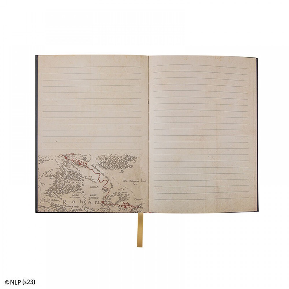 The Lords of the Rings Notebook Map of Middle Earth - A5