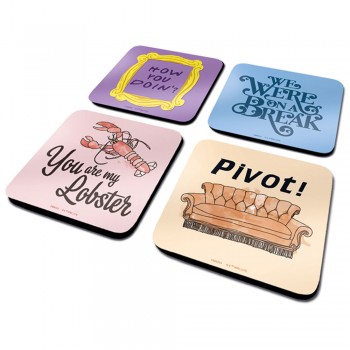 Friends Quotes Coasters set of 4