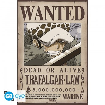 ONE PIECE Αφίσα-Poster Wanted Law (52 x 38cm)