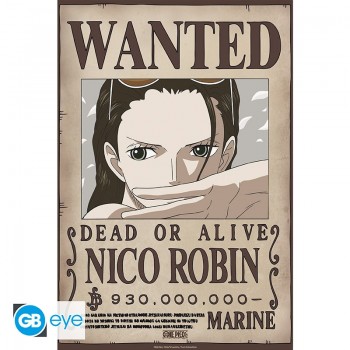 ONE PIECE Αφίσα-Poster Wanted Nico Robin (52 x 38cm)