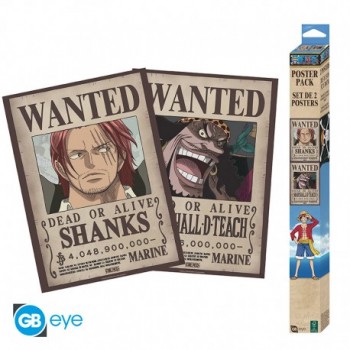 ONE PIECE Αφίσα-Poster Set 2 Wanted Shanks & Blackbeard 