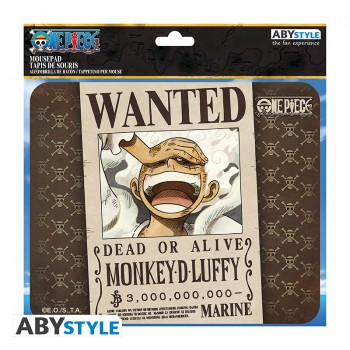 One Piece Wanted Luffy Mousepad