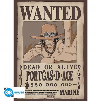 ONE PIECE Αφίσα-Poster Wanted Ace (52x38cm)