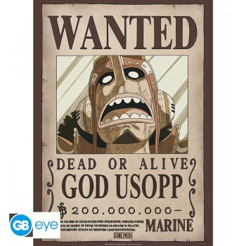 ONE PIECE Αφίσα-Poster Wanted God Usopp (52x38cm)