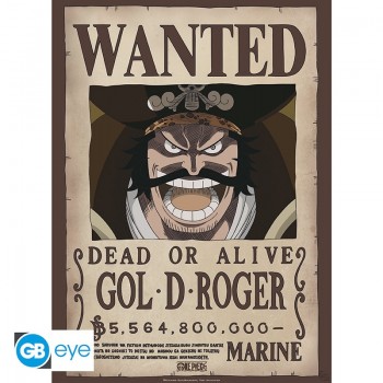 ONE PIECE Αφίσα-Poster Wanted Gol .D. Roger (52x38cm)