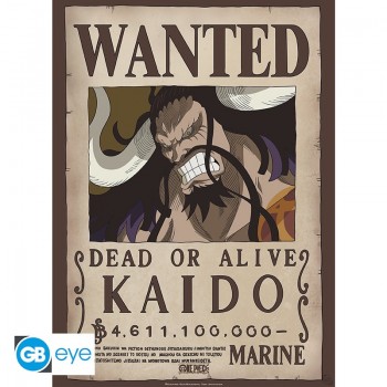 ONE PIECE Αφίσα-Poster Wanted Kaido (52x38cm)