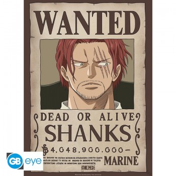 ONE PIECE Αφίσα-Poster Wanted Shanks (52 x 38cm)