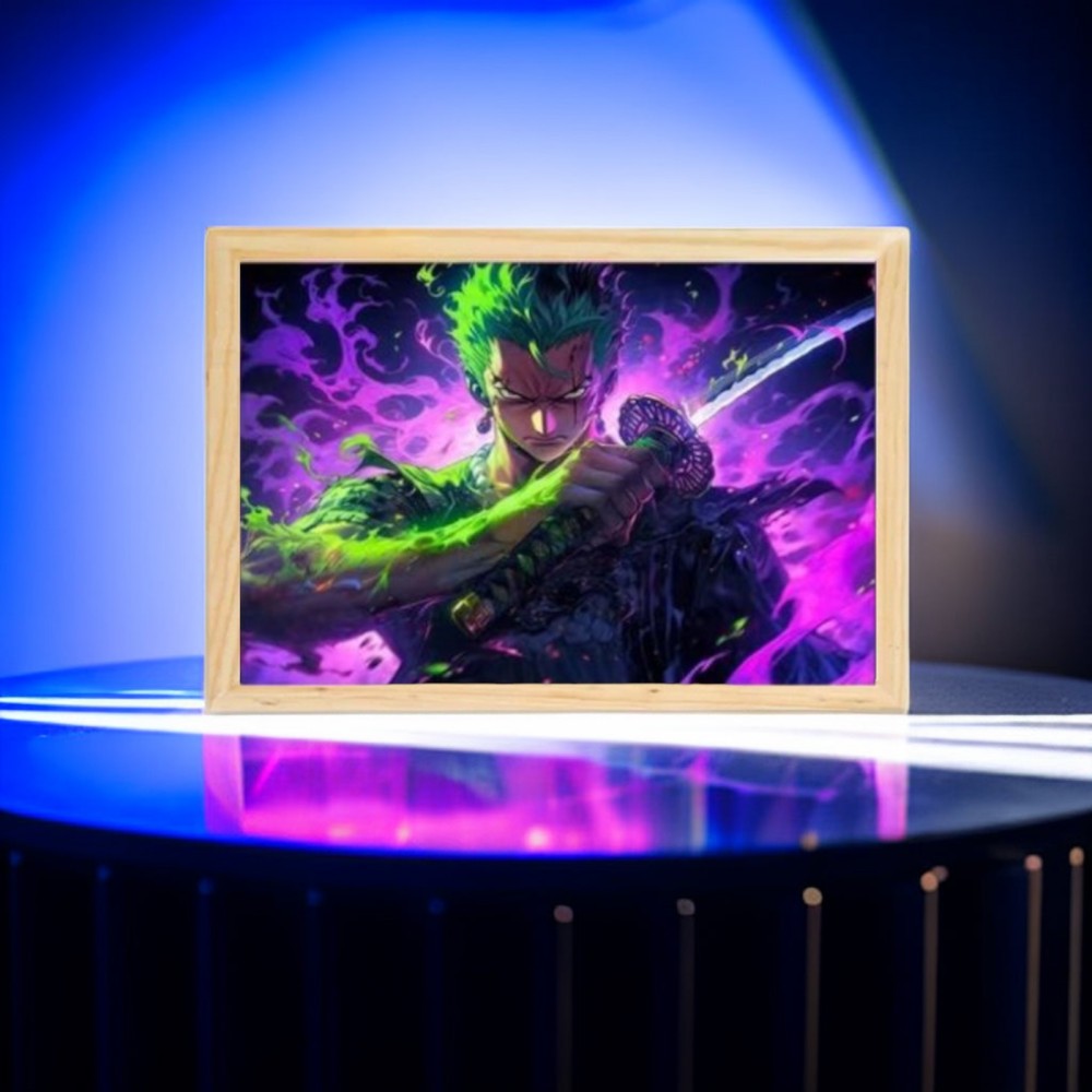 Φωτιζόμενη Κορνίζα LED Roronoa Zoro - One Piece