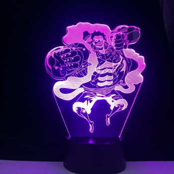 LED 3D Φωτιστικό Illusion  Luffy Gear 4 One Piece